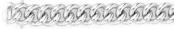 18k white gold chain, 14k white gold chain 13mm Miami Cuban Curb Link Bracelet