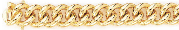 18k yellow gold chain, 14k yellow gold chain 13mm Miami Cuban Curb Link Bracelet