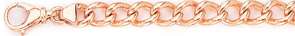 14k rose gold, 18k pink gold chain 9mm Open Miami Cuban Curb Chain Necklace