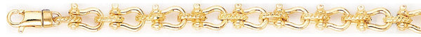 6.4mm Yoke Link Bracelet custom made gold chain
