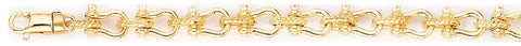 6.4mm Yoke Link Bracelet custom made gold chain