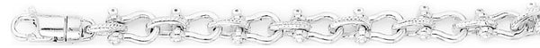 18k white gold chain, 14k white gold chain 7.4mm Yoke Chain Necklace