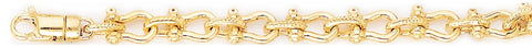 7.4mm Yoke Link Bracelet custom made gold chain