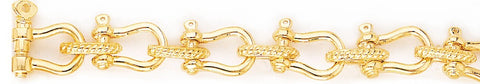 12mm Yoke Link Bracelet custom made gold chain