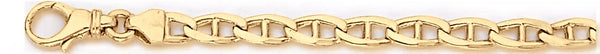 18k yellow gold chain, 14k yellow gold chain 4.8mm Anchor Link Bracelet