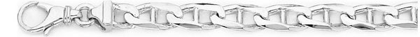 18k white gold chain, 14k white gold chain 6.6mm Anchor Link Bracelet