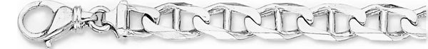18k white gold chain, 14k white gold chain 8.5mm Anchor Chain Necklace