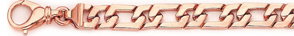 14k rose gold, 18k pink gold chain 8.2mm Anton Link Bracelet