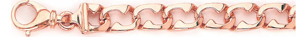 14k rose gold, 18k pink gold chain 8.5mm Open Volare Link Bracelet