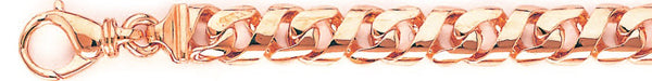 14k rose gold, 18k pink gold chain 8.9mm Infinity Link Bracelet