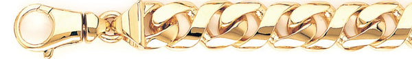 18k yellow gold chain, 14k yellow gold chain 11.9mm Infinity Link Bracelet