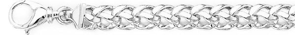 18k white gold chain, 14k white gold chain 8.4mm Woven Curb Link Bracelet