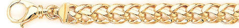 8.4mm Woven Curb Link Bracelet custom made gold chain