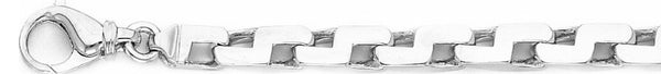 18k white gold chain, 14k white gold chain 6.4mm Brick Chain Necklace