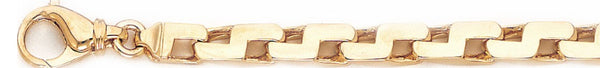 18k yellow gold chain, 14k yellow gold chain 6.4mm Brick Link Bracelet