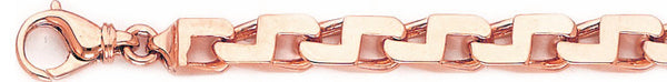 14k rose gold, 18k pink gold chain 7.5mm Brick Link Bracelet