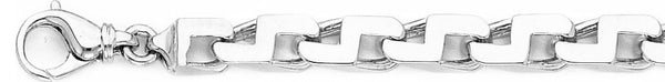 18k white gold chain, 14k white gold chain 7.5mm Brick Chain Necklace