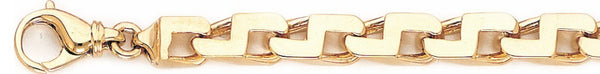18k yellow gold chain, 14k yellow gold chain 7.5mm Brick Link Bracelet