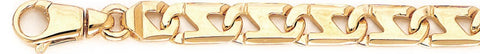 8.4mm Slanted Anchor Link Bracelet custom made gold chain