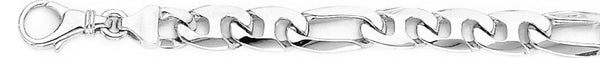 18k white gold chain, 14k white gold chain 7.5mm Figagucci Link Bracelet