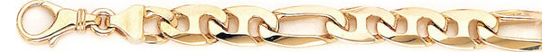18k yellow gold chain, 14k yellow gold chain 7.5mm Figagucci Link Bracelet