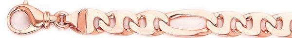14k rose gold, 18k pink gold chain 9.2mm Figagucci Link Bracelet