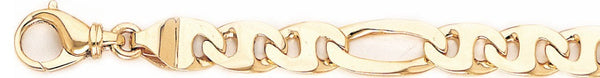 18k yellow gold chain, 14k yellow gold chain 9.2mm Figagucci Link Bracelet
