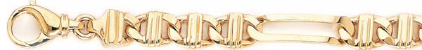 18k yellow gold chain, 14k yellow gold chain 8.7mm Vivid Link Bracelet