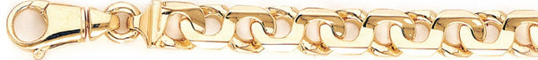 18k yellow gold chain, 14k yellow gold chain 8.7mm Shag Link Bracelet