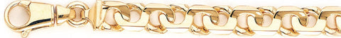 8.7mm Shag Link Bracelet custom made gold chain