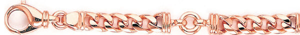 14k rose gold, 18k pink gold chain 7.8mm Eyelet Link Bracelet