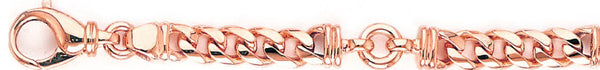 14k rose gold, 18k pink gold chain 7.8mm Eyelet Link Bracelet