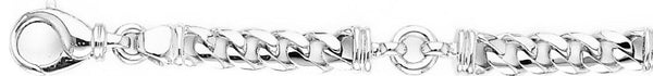 18k white gold chain, 14k white gold chain 7.8mm Eyelet Link Bracelet