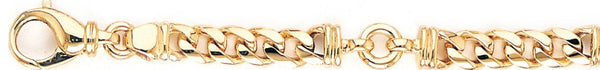7.8mm Eyelet Link Bracelet custom made gold chain