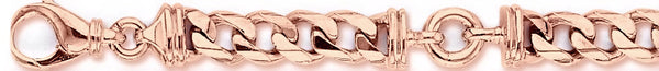 14k rose gold, 18k pink gold chain 9.2mm Eyelet Link Bracelet