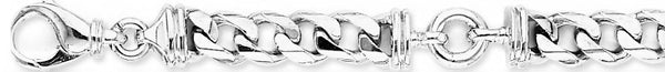 18k white gold chain, 14k white gold chain 9.2mm Eyelet Link Bracelet