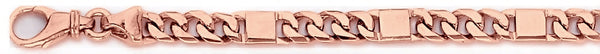 14k rose gold, 18k pink gold chain 5.6mm Roxy I Link Bracelet