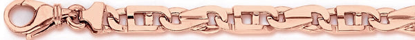 14k rose gold, 18k pink gold chain 7mm Rialto Link Bracelet