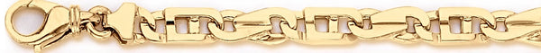 18k yellow gold chain, 14k yellow gold chain 7mm Rialto Link Bracelet