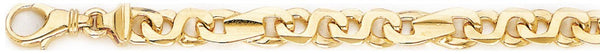 18k yellow gold chain, 14k yellow gold chain 6.7mm Goa Link Bracelet