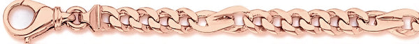 14k rose gold, 18k pink gold chain 6.6mm Desert Link Bracelet