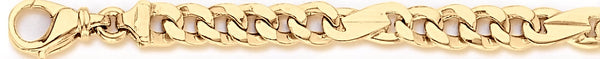 18k yellow gold chain, 14k yellow gold chain 7.7mm Grant Link Bracelet