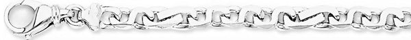18k white gold chain, 14k white gold chain 6.2mm Kanha Chain Necklace