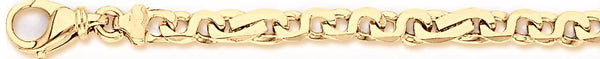 18k yellow gold chain, 14k yellow gold chain 6.2mm Kanha Link Bracelet