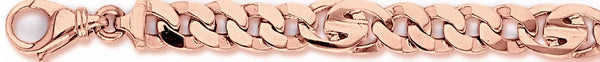 14k rose gold, 18k pink gold chain 9.6mm Dione Link Bracelet
