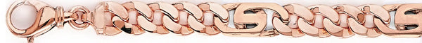 14k rose gold, 18k pink gold chain 8.7mm Dione Link Bracelet