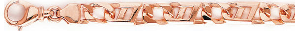 14k rose gold, 18k pink gold chain 8.2mm Ashford Link Bracelet