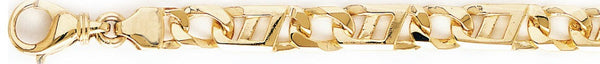 18k yellow gold chain, 14k yellow gold chain 8.2mm Ashford Link Bracelet