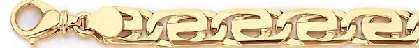 18k yellow gold chain, 14k yellow gold chain 9.2mm Swank Link Bracelet
