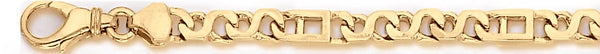 18k yellow gold chain, 14k yellow gold chain 5mm Zeus Link Bracelet